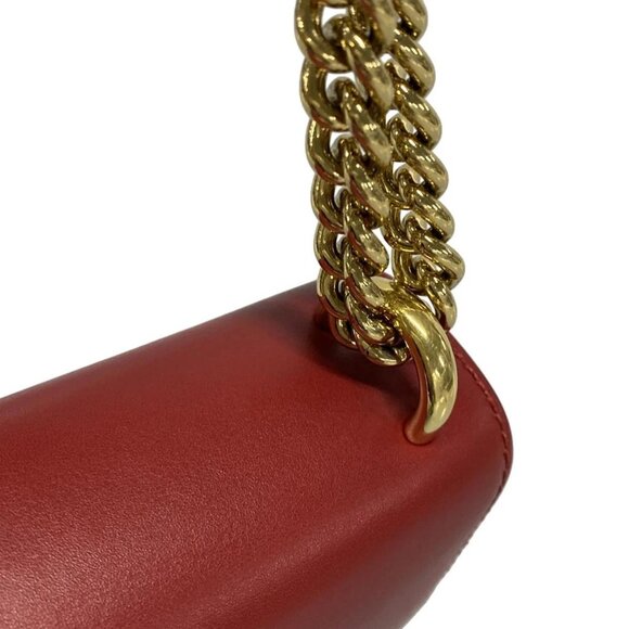 Auth GUCCI Padlock GG Small 409487 Dark Brown Red Multi PVC Leather Shoulder Bag - Picture 10 of 16